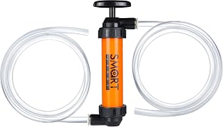 SMART JERRY Manual Siphon Pump: Gasoline Oil Antifreeze Transfer for Cars Trucks Lawn Mowers - Hand Fuel Pump Kit with Inflator