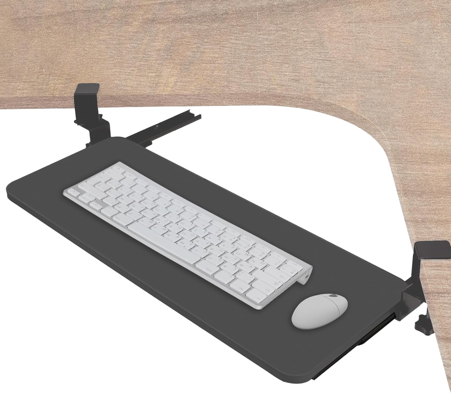 ClampOn Under Desk Keyboard Tray, Keyboard Drawer for