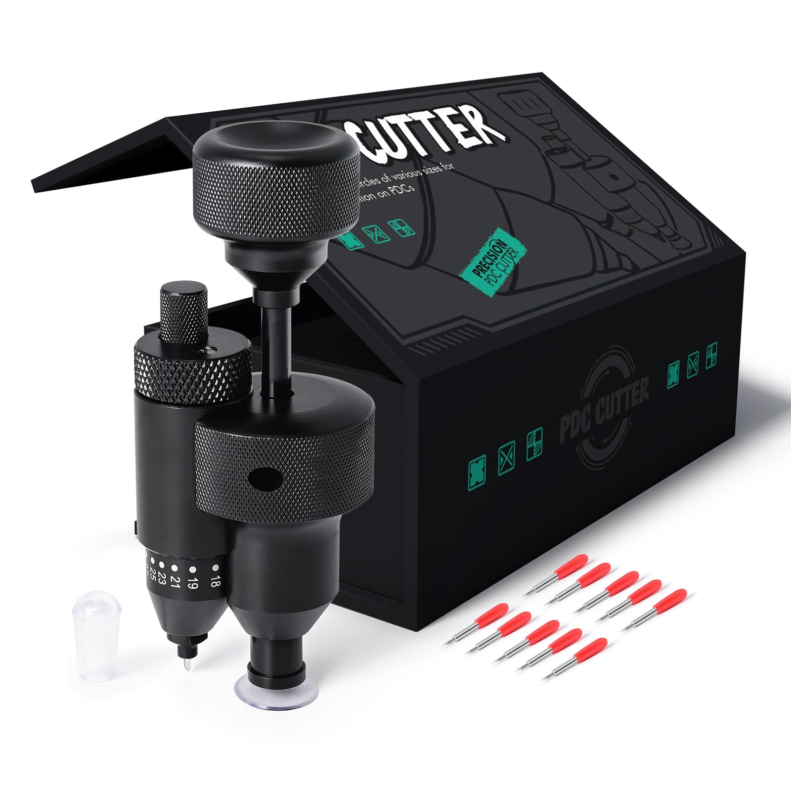 FOSHIO Sensor Cutter Kit 18mm-32mm, PPF Precision PDC Sensor Cutter, Folierungs Werkzeug, Präziser Auto Radar Loch Cutter Hilfe für Fahrzeu Parksensoren