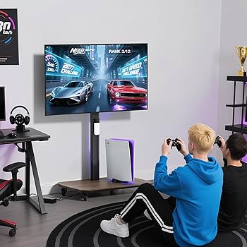 UNHO テレビスタンド キャスター付き 電動昇降　　37-77インチ対応 Amazon.co.jp: UNHO テレビスタンド キャスター付き 壁寄せ モニター