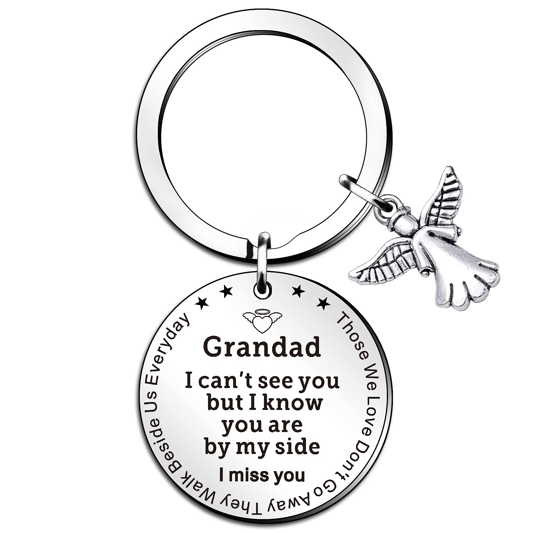 WTOPP Memorial gifts for grandad, Memorial Gift - Memorial Keyring Sympathy Keychain in Memory of Grandad, Memorial Gift for Loss of Loved One