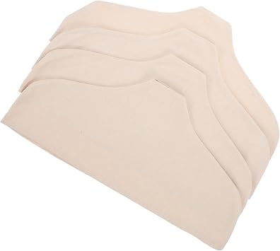 Uonlytech 4pcs Beige Cotton Linen Garment Hanger Covers with Anti-dust and Soft Protection Features Suitable for Temporary Garment Rack Additions and Everyday Care