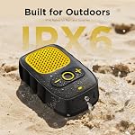 ShellHome Wearable Bluetooth Speaker, 30H Working Time Magnetic Clip-On Wireless Jobsite Pro Water-Resistant Portable Speaker — Built-in Mic for Hands-Free Music and Calls