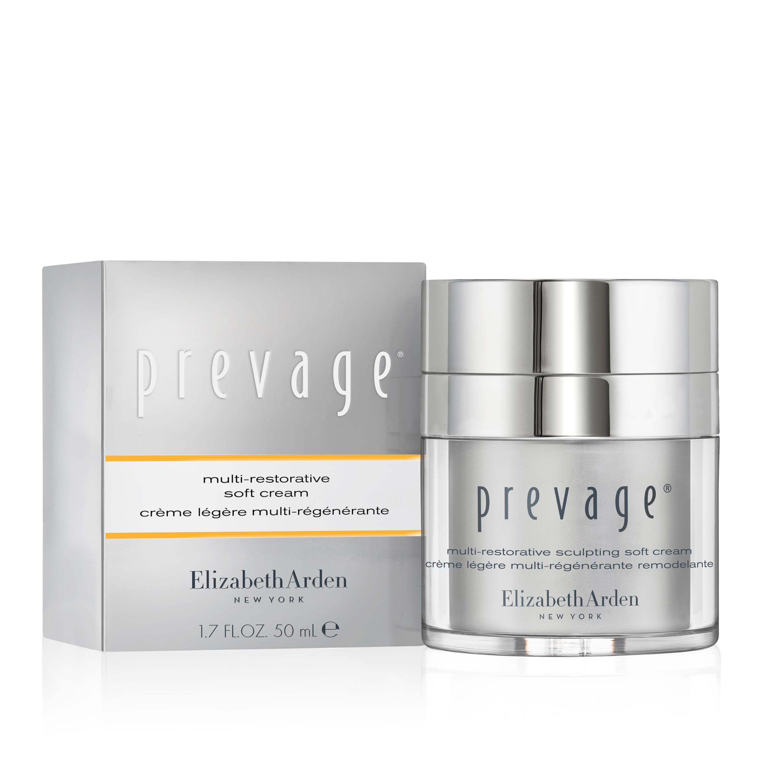 Elizabeth Arden PREVAGE Multi-Restorative Sculpting Soft Cream Firming Face Moisturizer with Idebenone, Carnosine and GraviLift Technology, 1.7 oz