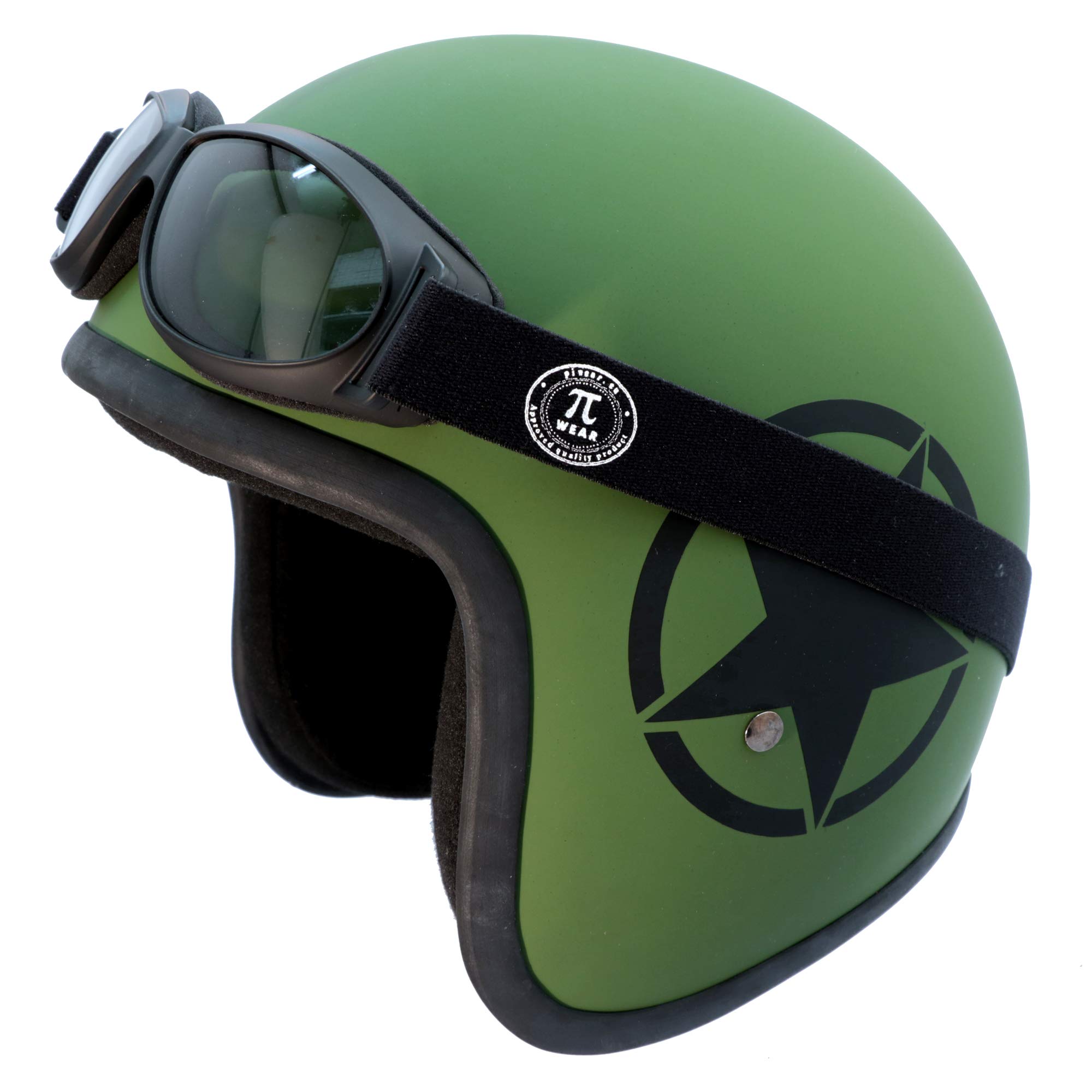 PiWear® Black Hills piccoli occhiali da moto Chopper occhiali per casco moto antivento antiscivolo imbottiti anti-appannamento oscurati