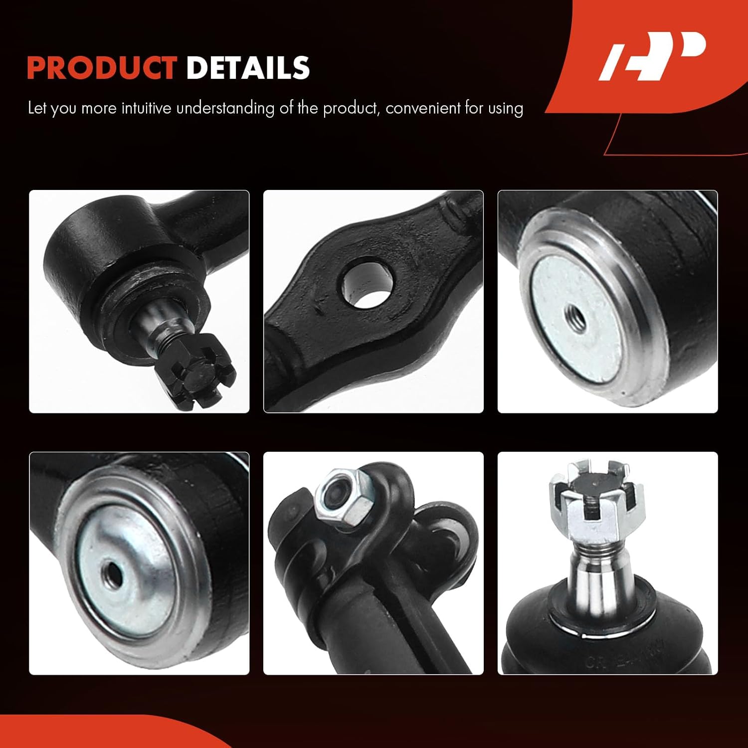 A-Premium Set of 12, Front Upper Lower Ball Joint, Inner Outer Tie Rod End, Idler Arm, Center Link, Compatible with Chevy & Buick & Cadillac & Pontiac - Impala Caprice Riviera LeSabre DeVille Catalina