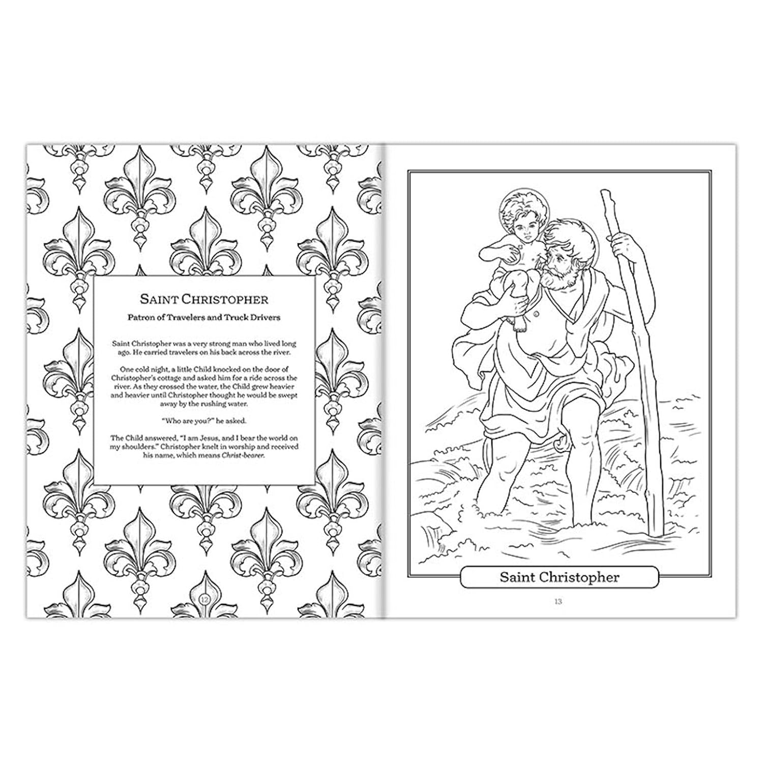 CBC Group Lives of the Saints Coloring Books, Pack of 12, Beloved Saints