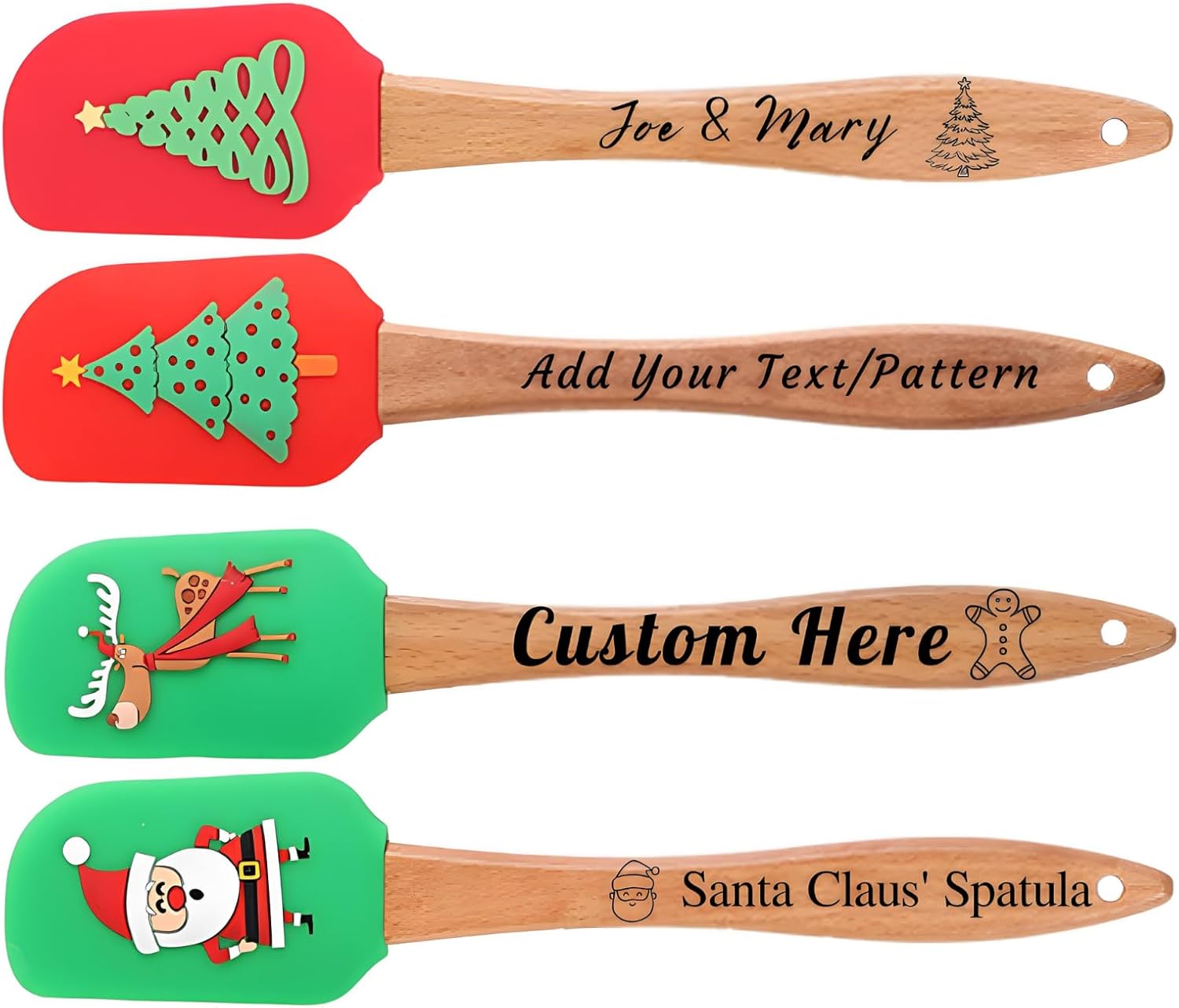 Customized Silicone Spatula Personalized Spatula Engraved Cooking Baking Baker, Cook Kitchen Gift