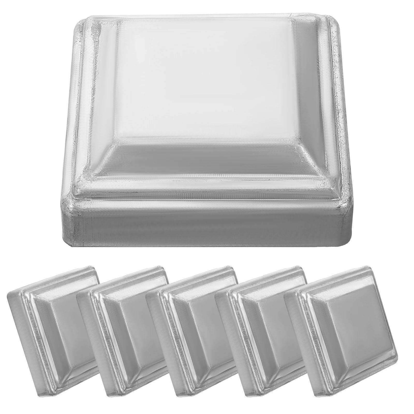 Mwahju One Color 12 Pcs Square Tube Cap Metal Fence Post Covers For Fences