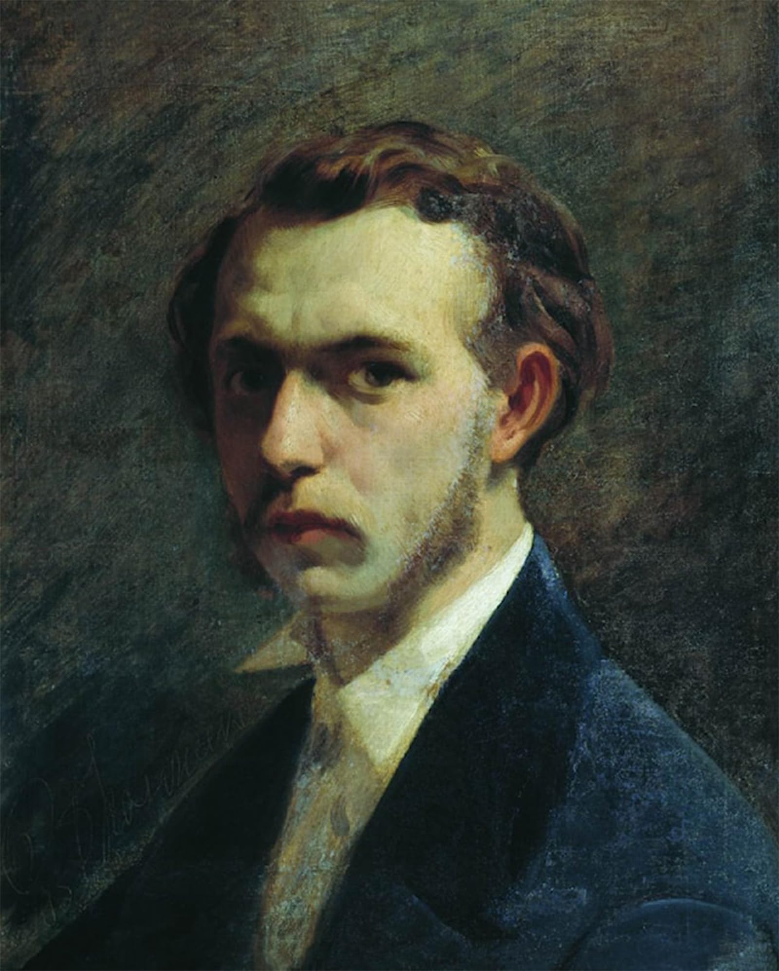 ARTXLXXBN Famous Art Print Poster Vintage Wall Art Self-portrait of the Artist As a Young Man Fedor Andreevich Bronnikov Canvas Art Poster for Home Decor 60x90cm