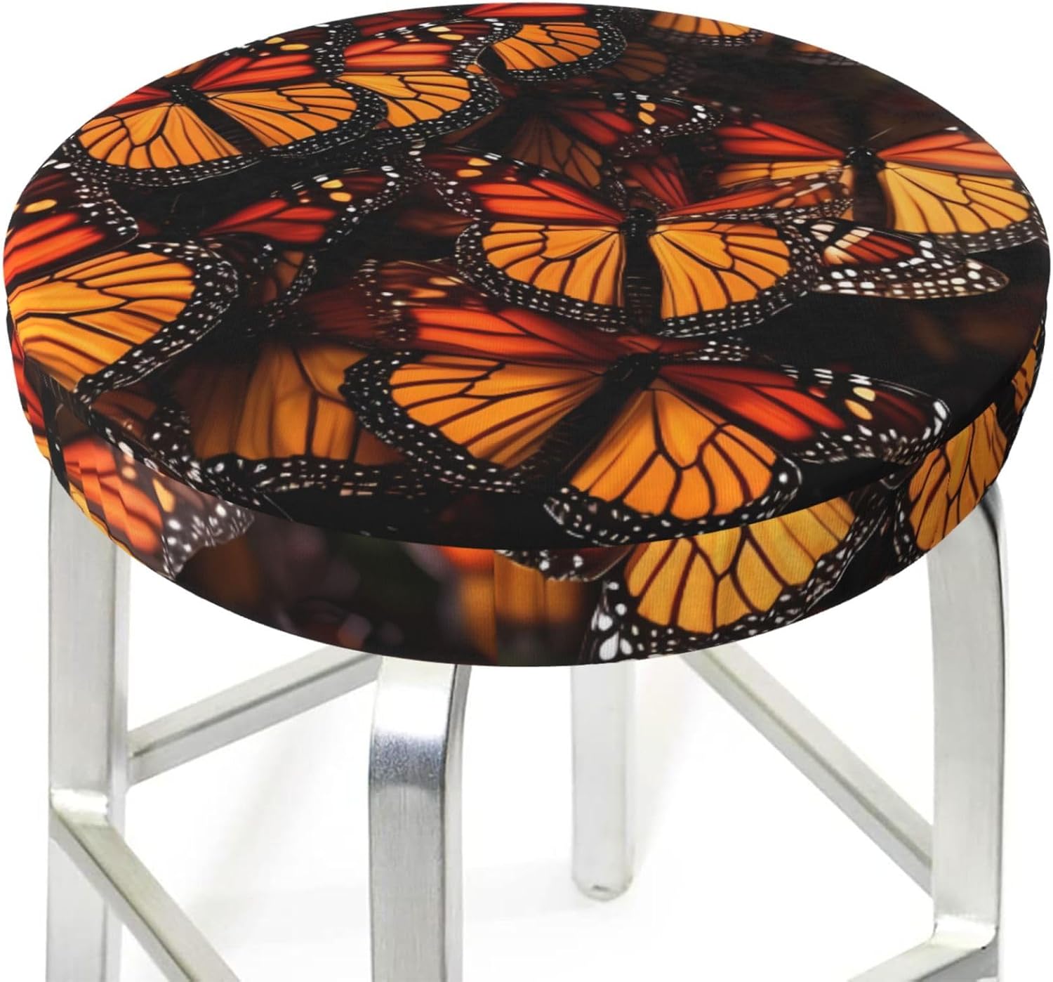 Monarch Butterflies 14 inch Round Bar Stool Covers