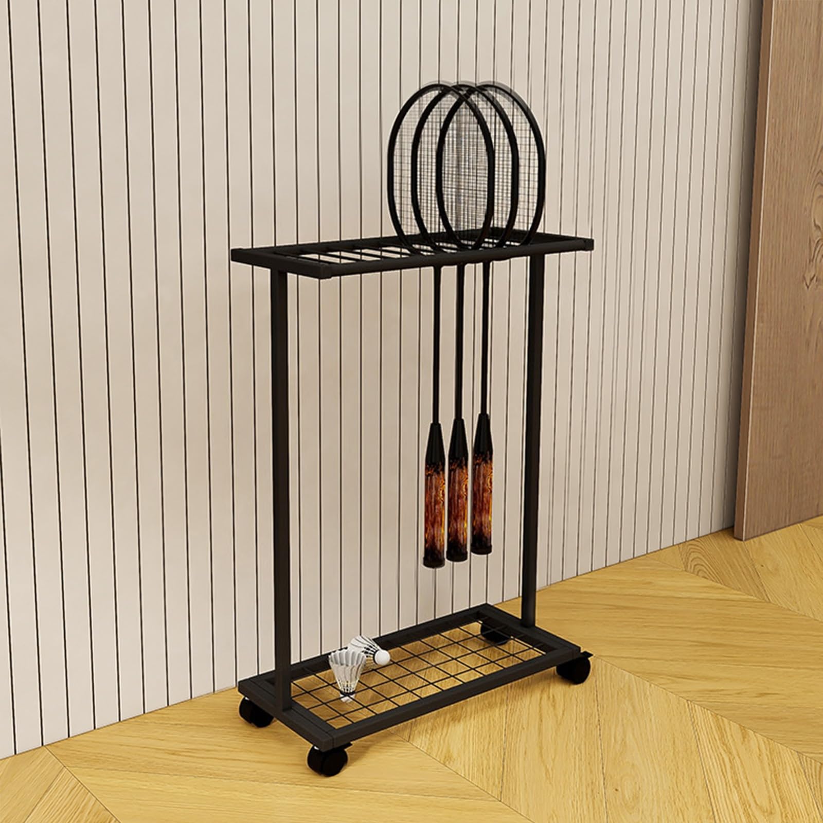 Organisateur portable de raquette tennis badminton et présentoir ajustable club de sport