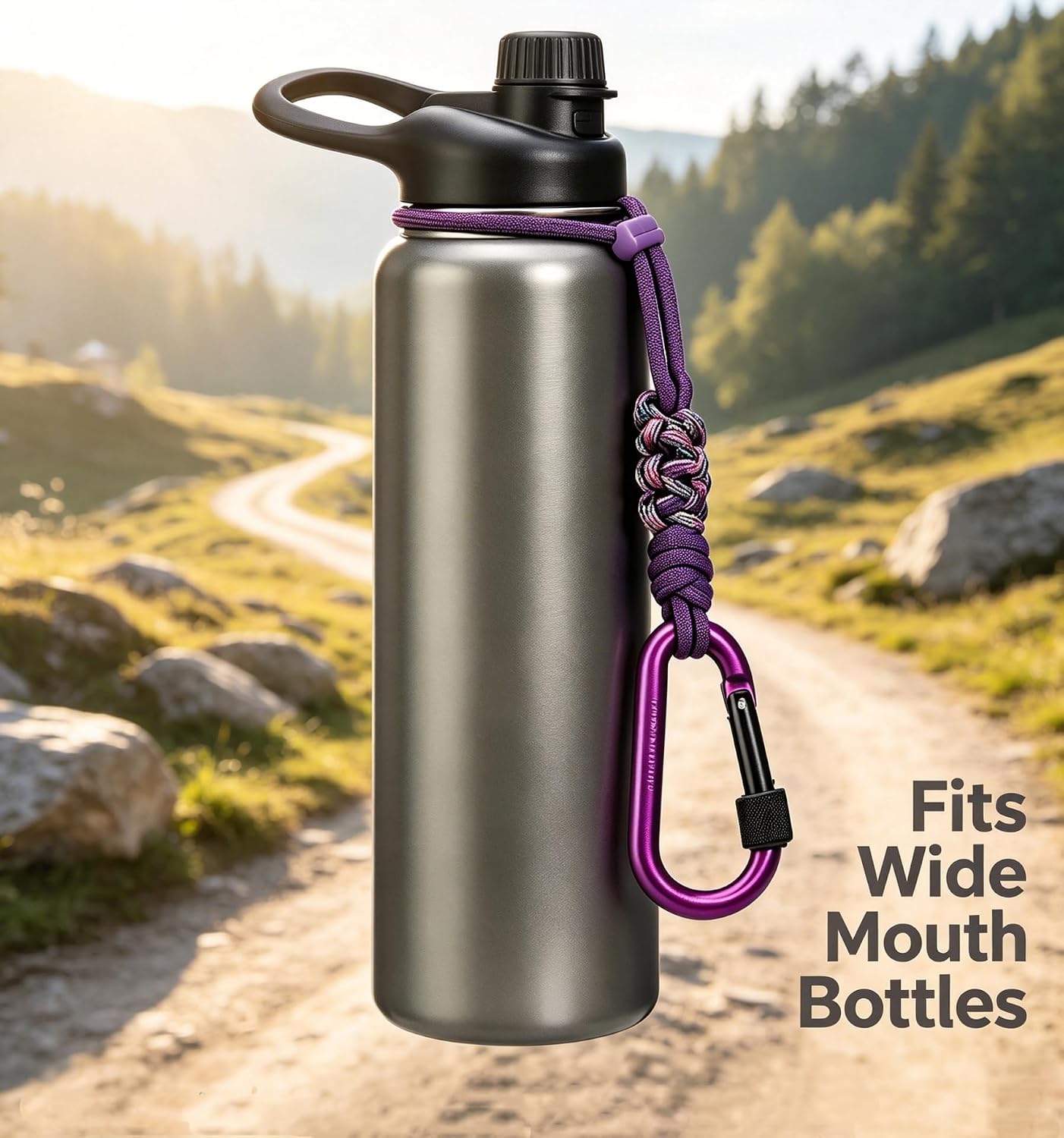 Water Bottle Carabiner Clip Portable Outdoor Bottle Holder Hook Hiking Camping Backpack image 3