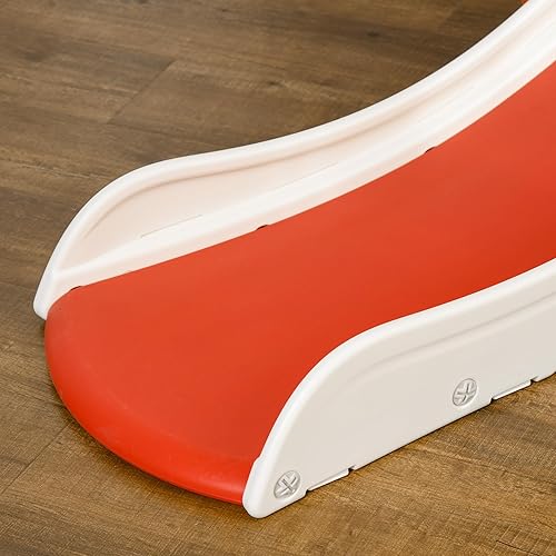 Miniatura 8 de Qaba Juego de tobogán y columpio 8 en 1 para niños pequeños con aro de baloncesto de altura ajustable, fútbol, golf, lanzamiento de anillos y juego