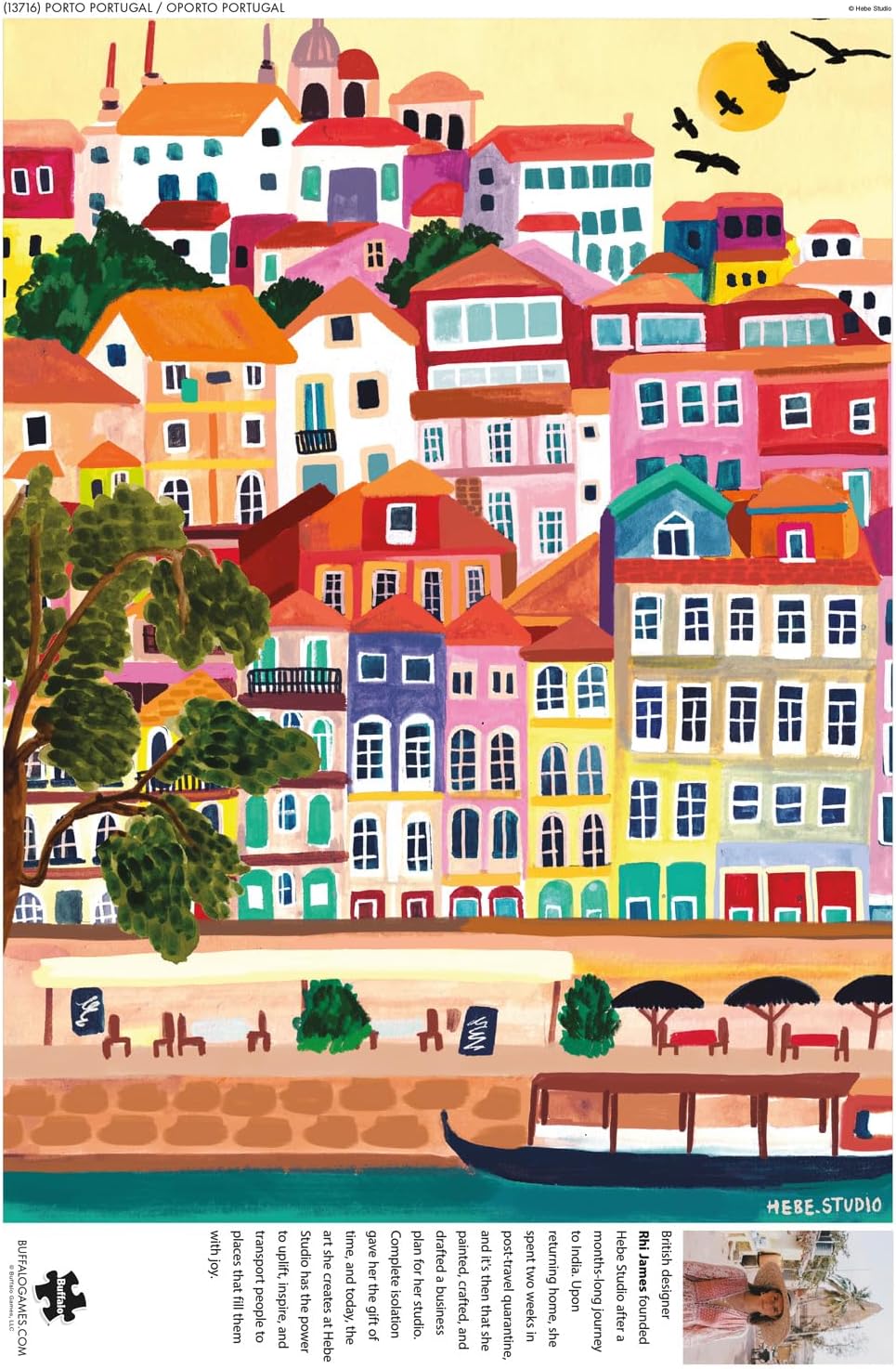 Buffalo Games - Bonjour - Porto Portugal - 1000 Piece Jigsaw Puzzle for Adults - Challenging Puzzle Perfect for Game Nights