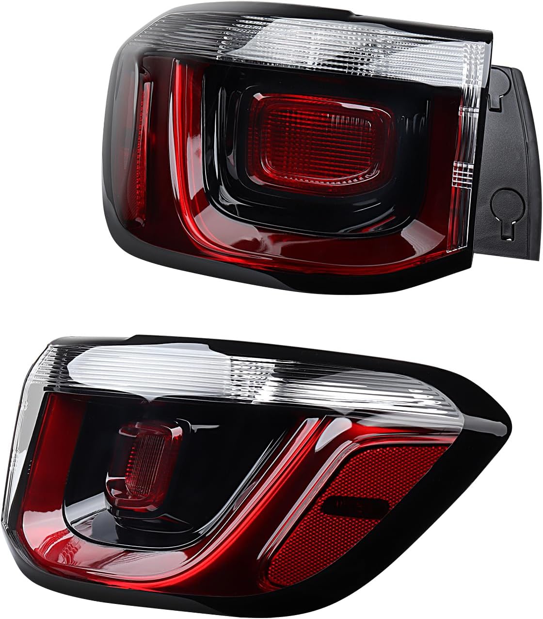 Astra Depot Tail Light Fit for 2021-2026 Jeep Compass LED Halogen Taillight Rear Brake Lamp Assembly OE Style Accessories (68417081AD, 68417080AD, Pair Left& Right Outer)