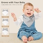 NISXABEBE Muslin Bébés 6-Pack Bébé Drool Bandana Bibs pour bébé Filles Garçons Bébé Nouveau-né Tout-petit Drooling et Dentition
