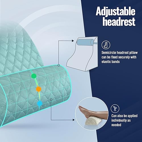 Miniatura 5 de Daneey Almohada de cuña de cama, almohada de lectura para adulto, almohada de cuña para dormir, almohada de espalda para sentarse en la cama con