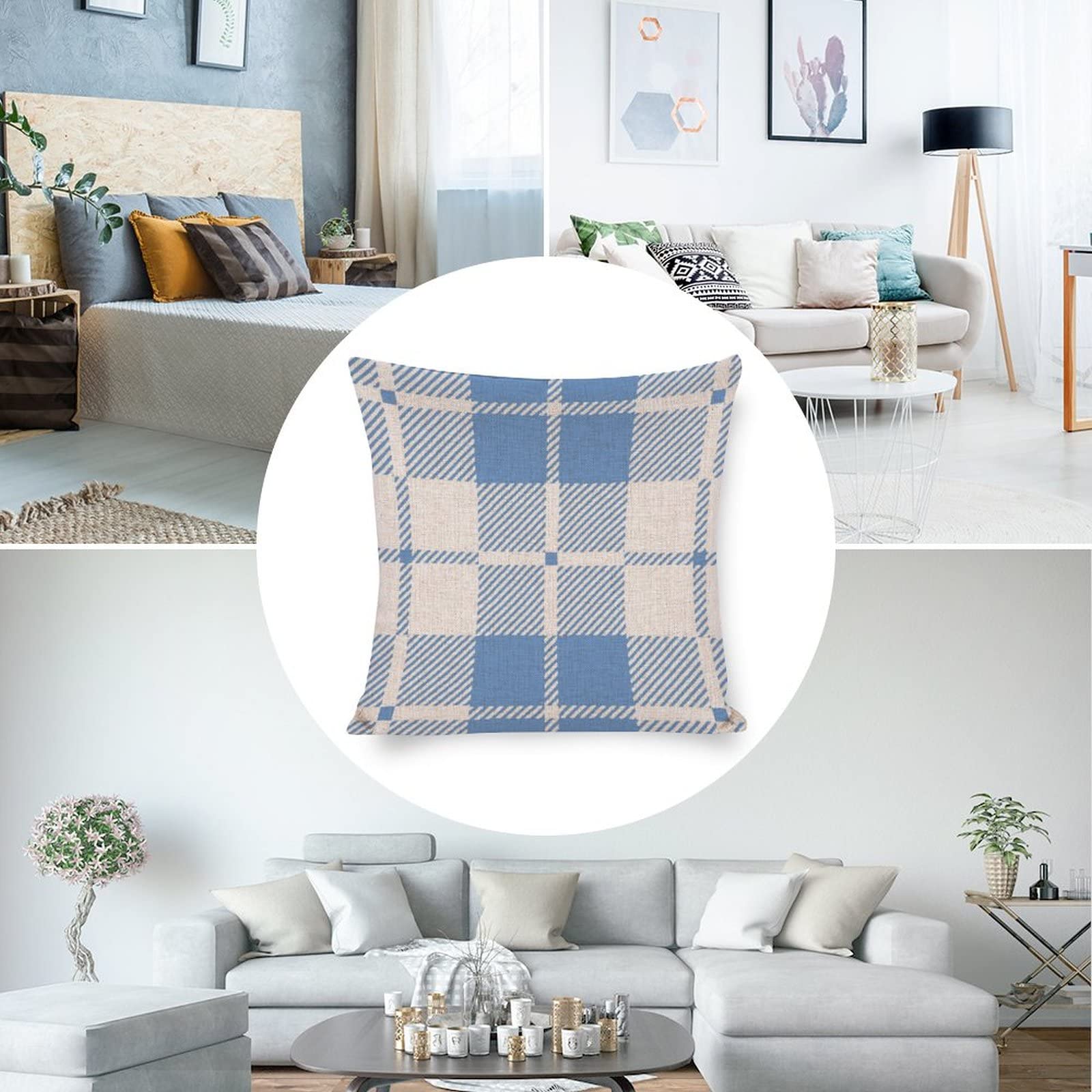Tomda Federa decorativa per cuscino, 45 x 45 cm, 45 x 45 cm, parco nazionale, alberi di montagna, nebbia, federa per cuscino per cuscino moderno e semplice stile fattoriale