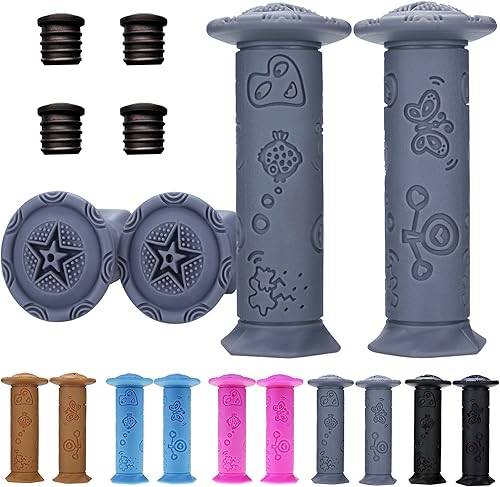 Miniatura 8 de Howley Home 4 agarres de manillar de bicicleta para niños, longitud más corta (4.11 pulgadas), para bicicletas de niños y niñas, bicicletas de