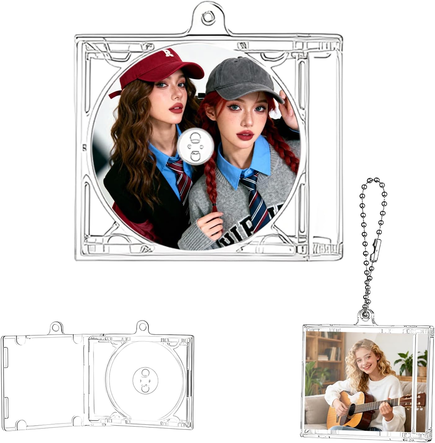 elesories Custom NFC Music Keychain, Personalized Album Keychain