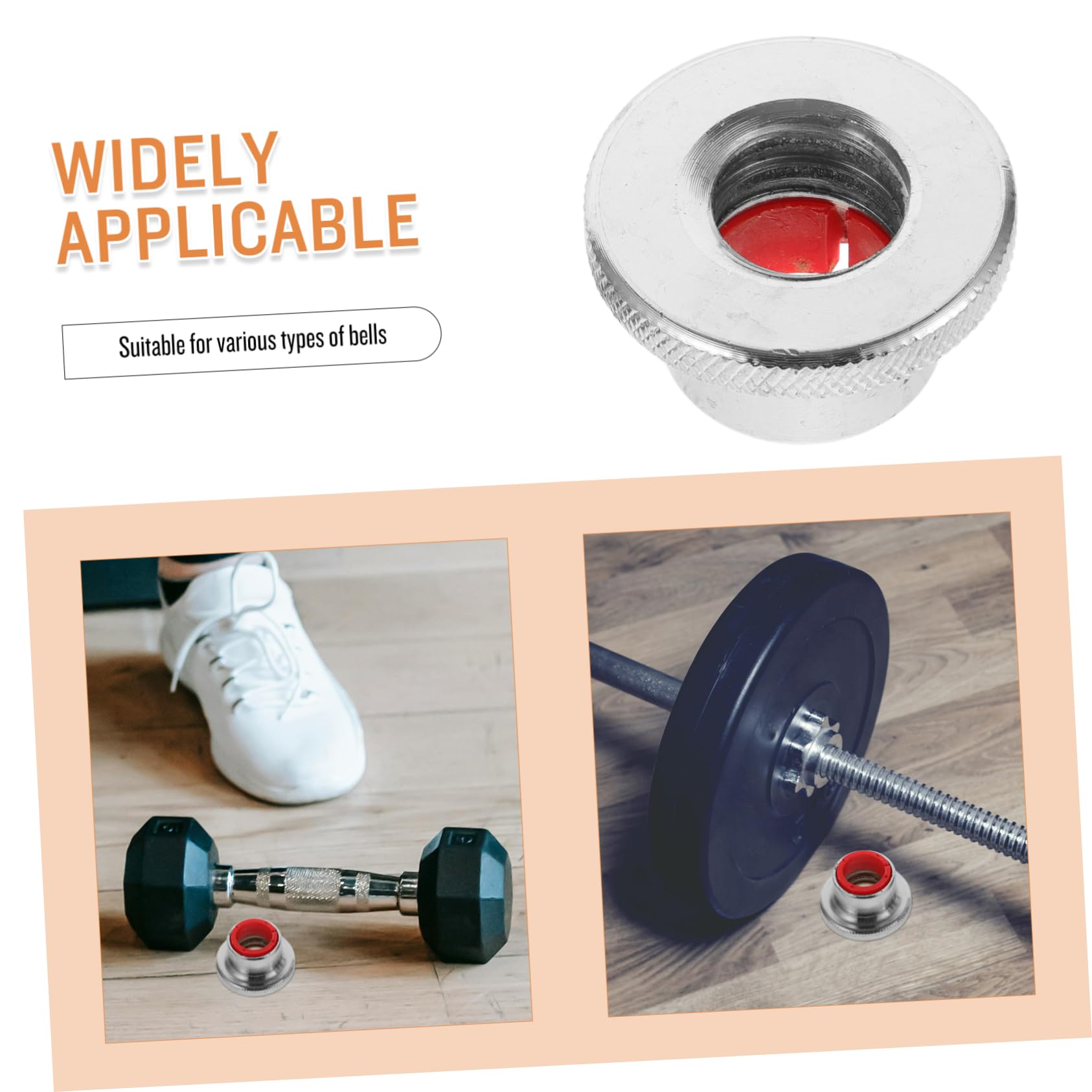 MUSISALY 1Pair Barbell Nuts Durable Cast Dumbbell Locking Nut for Secure Weight Management for Home Fitness Equipment