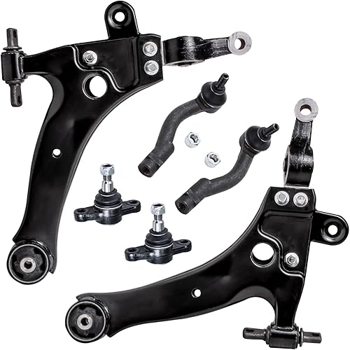 Miniatura 70 de Detroit Axle - Kit de brazos de control delanteros de 6 piezas para Hyundai Accent Kia Rio Rio5 06-10 2006 2007 2008 2009 2010 2011, 2 brazos de