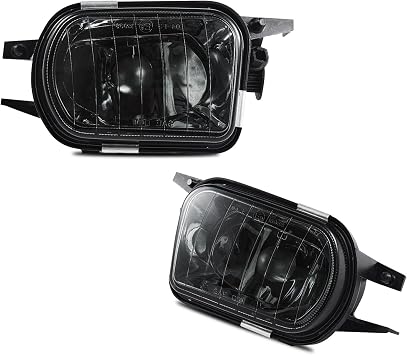 Fog Lights for Mercedes Benz C200 C230 C240 C320 C350 CL55/CL65/SL55/SL65 AMG CL500 CL600 CLK320 CLK500 SLK350 Base SL500 SL550 SL600 Convertible 2001-2009, A Pair Smoke lens