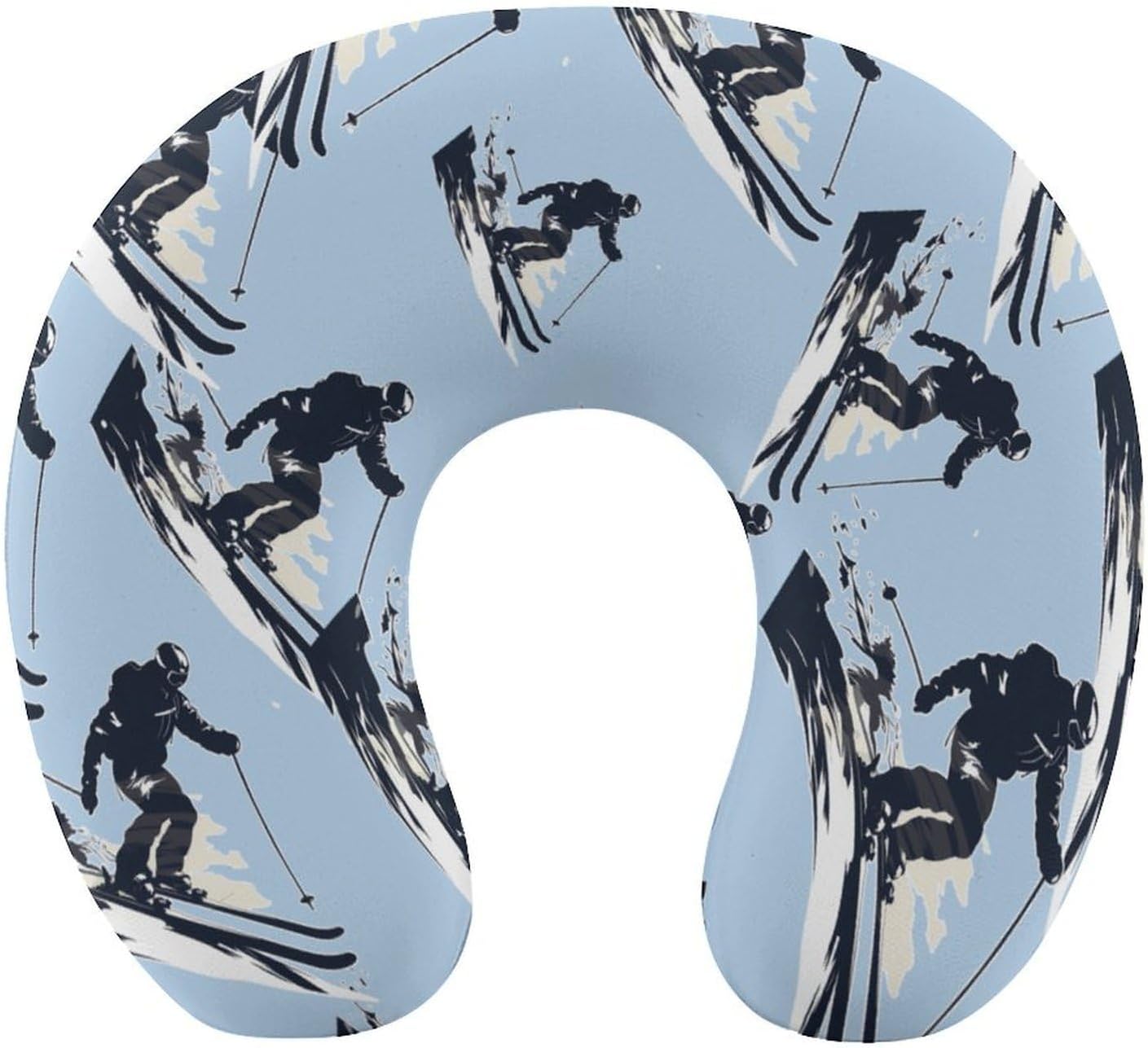 Skiing Ski Freeride Travel Pillow U Shape Neck Pillow Washable Pillowcase for Sleeping Chair