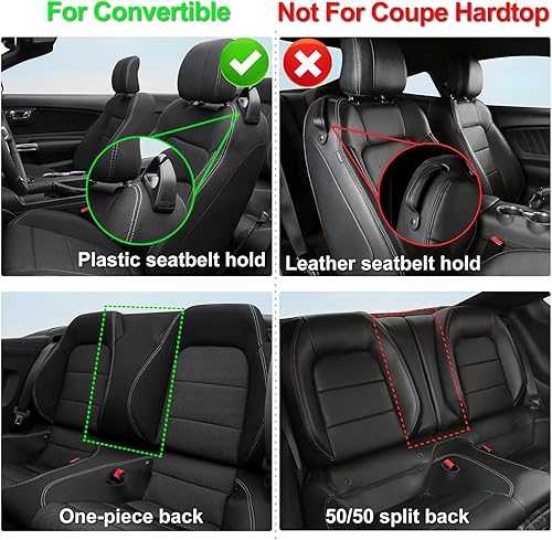 Miniatura 4 de GIANT PANDA Juego completo de fundas de asiento de automóvil de ajuste personalizado, piel sintética, rojo y negro