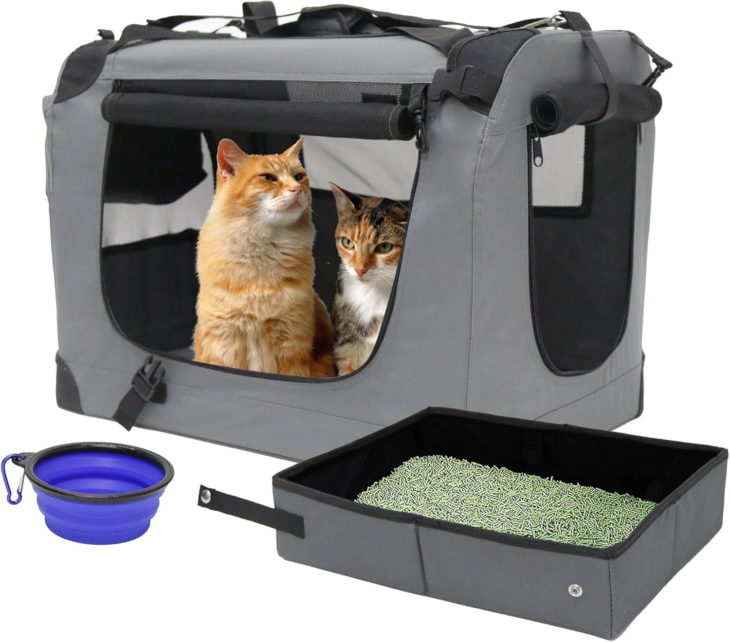 Prutapet Large Cat Carrier 24"x16.5"x16.5" SoftSided