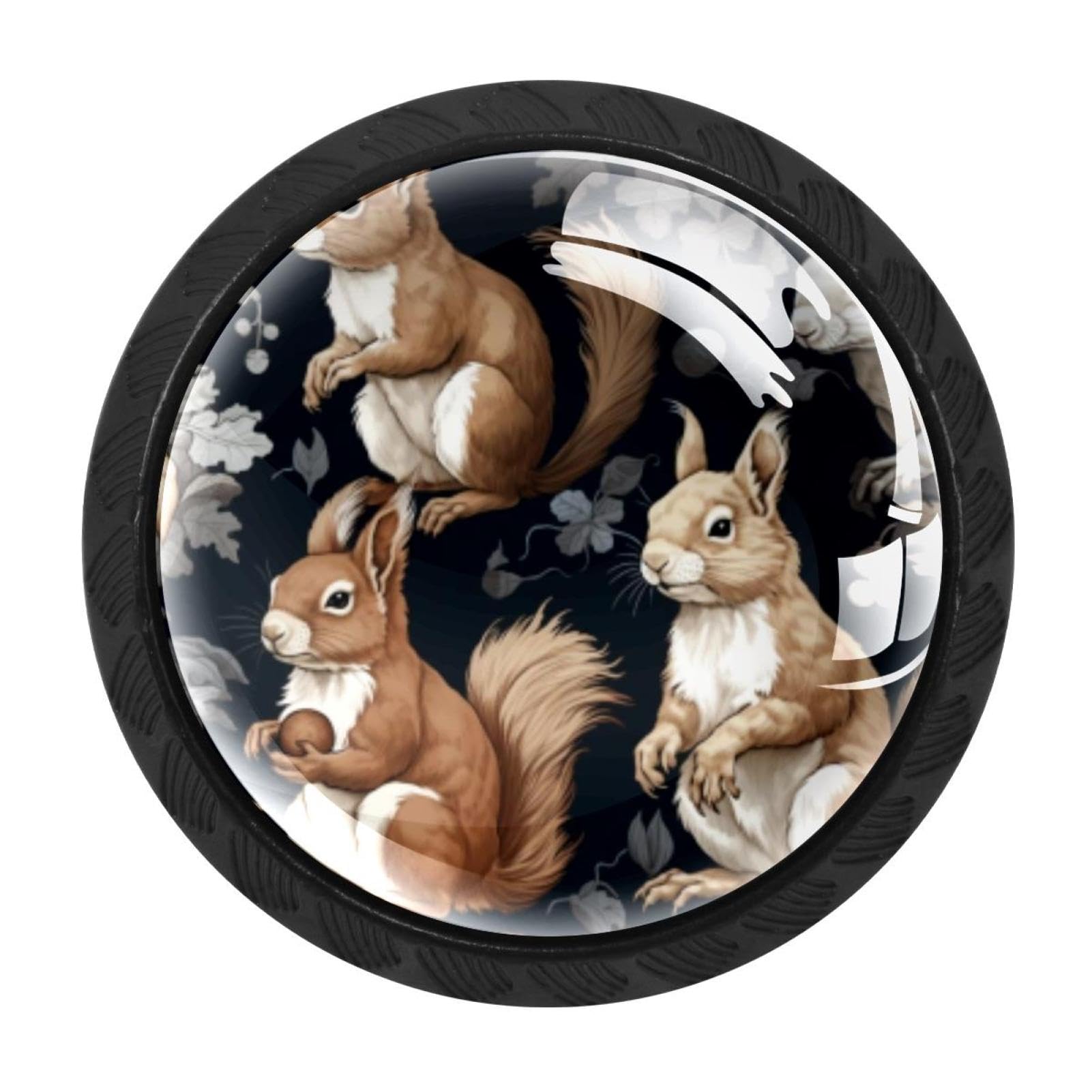 CHENZZZZ 4 Pack Squirrel Drawer Knob Cabinet Hardware