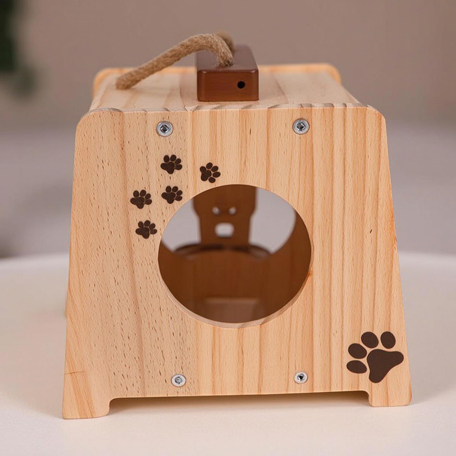 Amagogo Gioco Veterinario Bambini Kit Dottore Animali Valigetta Legno Portatile Pupazzo Peluche Accessori Medici Ciotola Spazzola Narrazione Creativa Adatto
