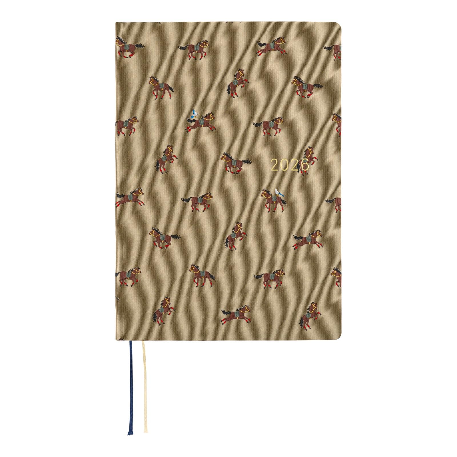 Amazon.co.jp: ほぼ日手帳 2026 HON 英語版 タイ&チーフ/駆ける馬 [A5