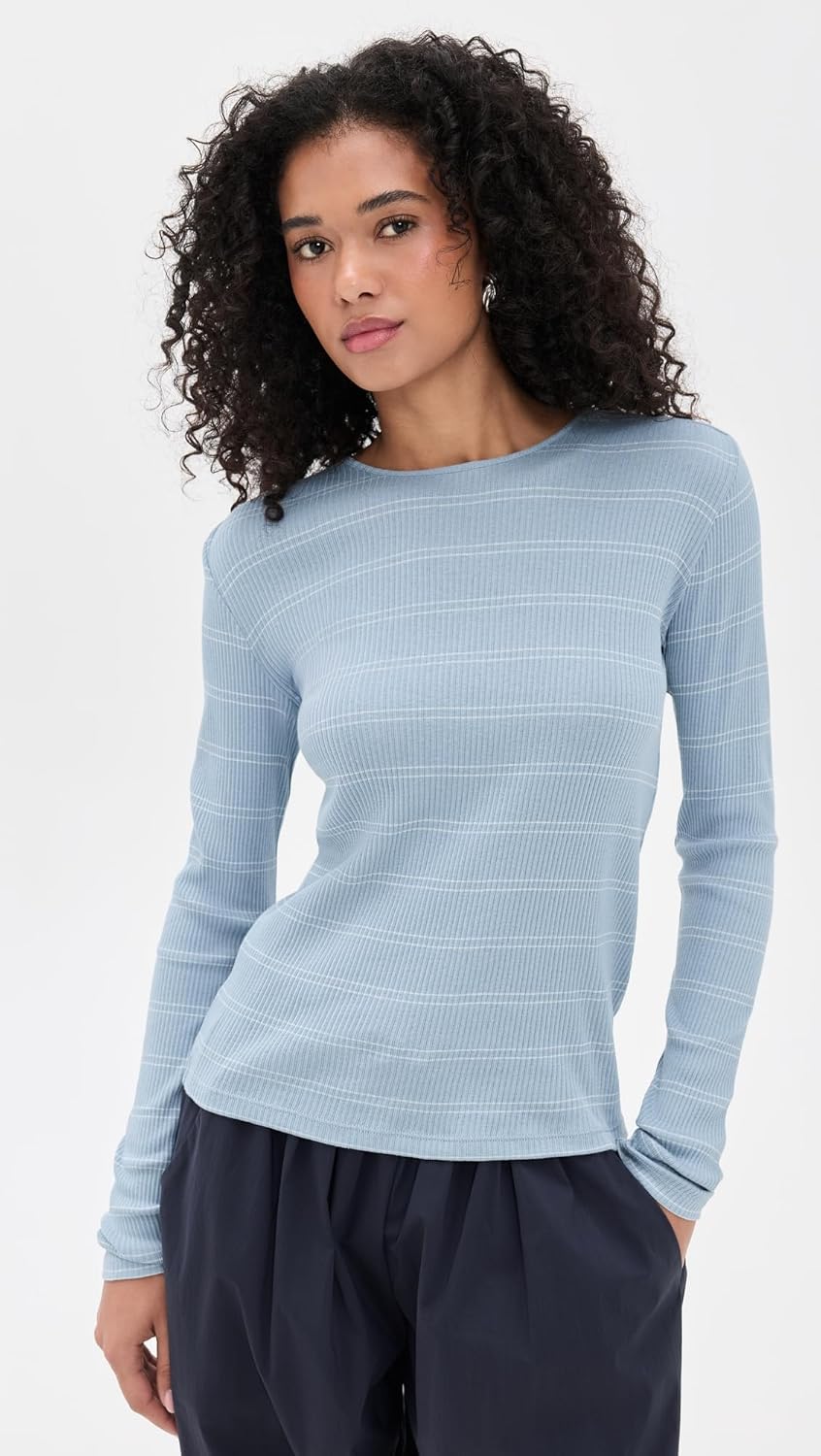 Vince Women's Striped Crew Top - Image 2