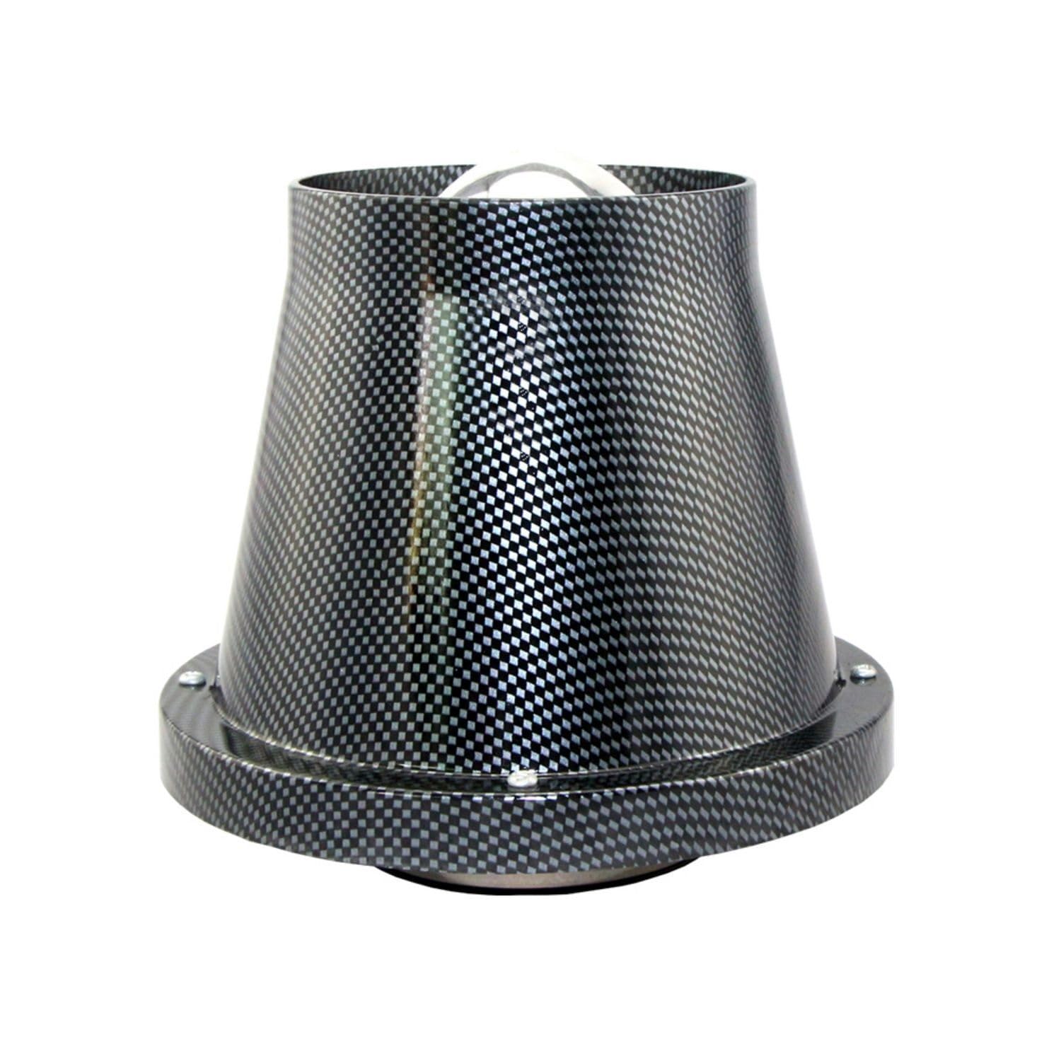 Obudowa filtra Uniwersalny filtr wlotu zimnego powietrza do samochodu 76 mm 3,0 cala Srebrny, sportowy, stożkowy filtr powietrza o wysokim przepływie z osłoną Zespół obudowy filtra powietrza(SILVER)