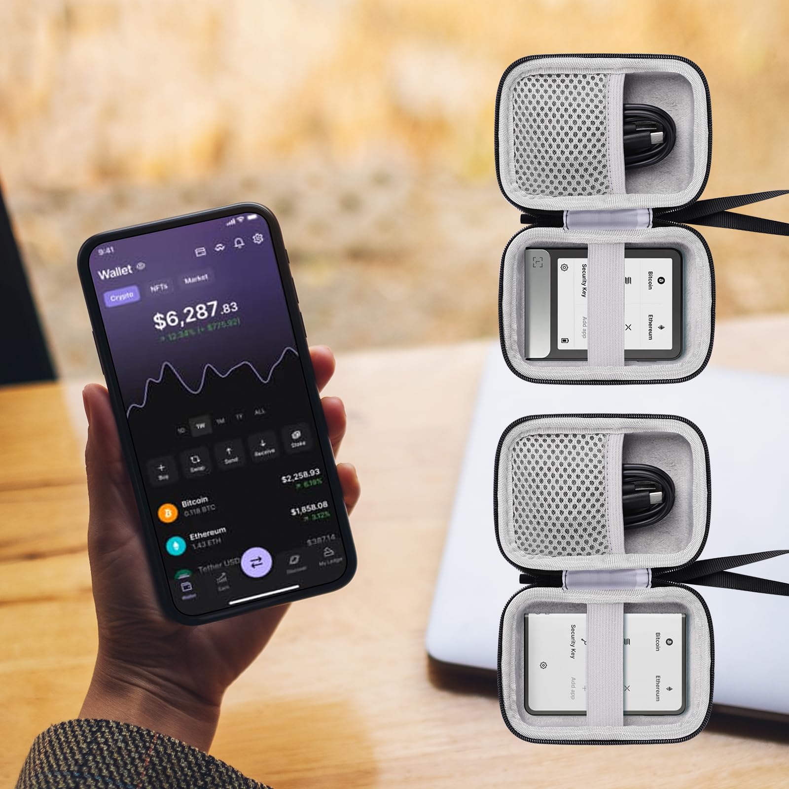 Crypto Hardware Wallet Case Protective Case For Ledger Flex/STAX Crypto  Wallet - Secure EVA Storage With Touchscreen Access Ledger Flex Wallet  Protection