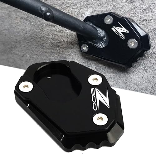 Miniatura 3 de CNC aluminio for Kawasaki Z900 Z900RS Z900SE 2017-2020 2021 2022 Motorcycle Key Chain Kickstand Foot Extension Side Stand Enlarger Pad (Color  Z900