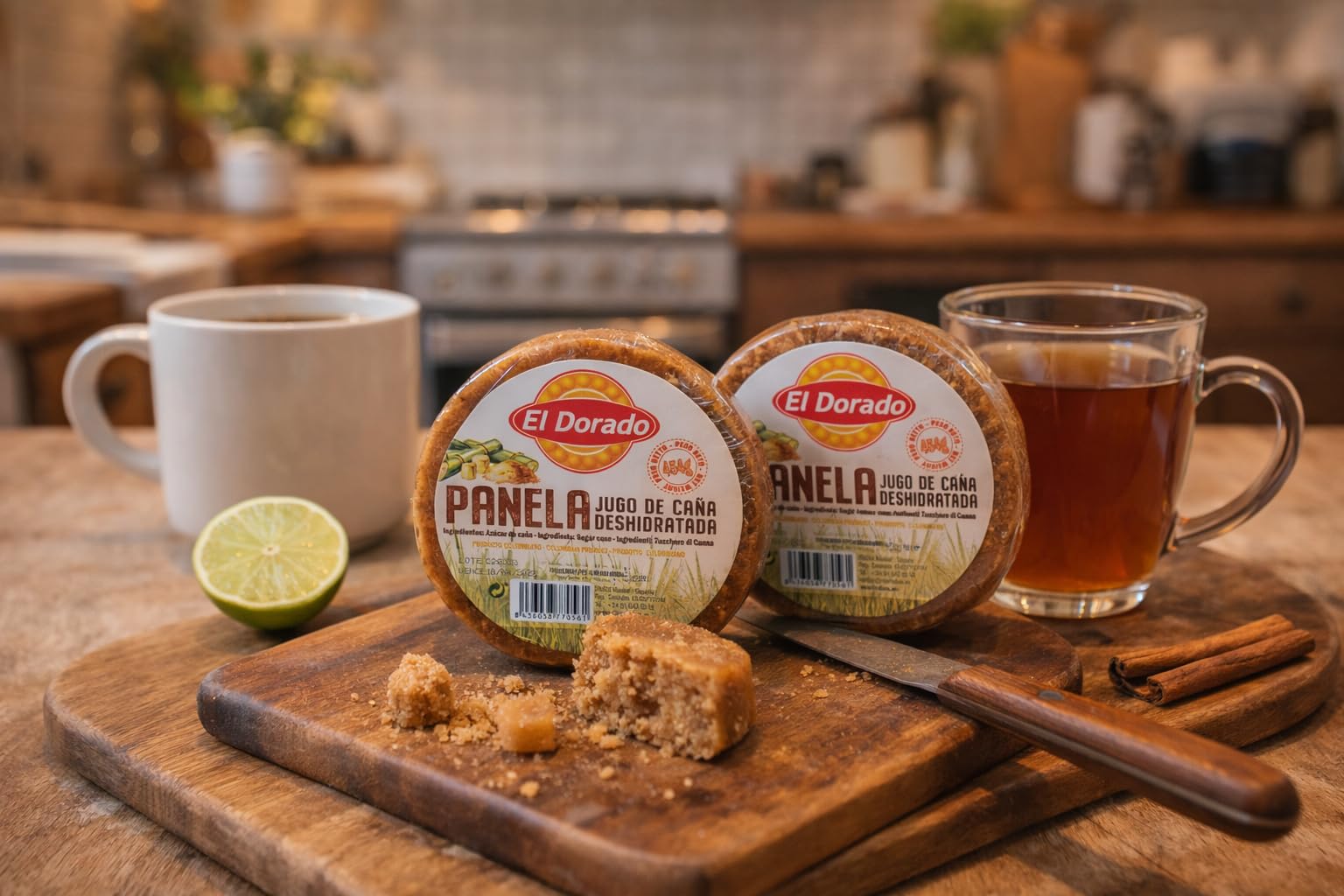 minafood-Set: 2 x EL DORADO Rohrzuckerblock aus Kolumbien, 454 g. - Panela