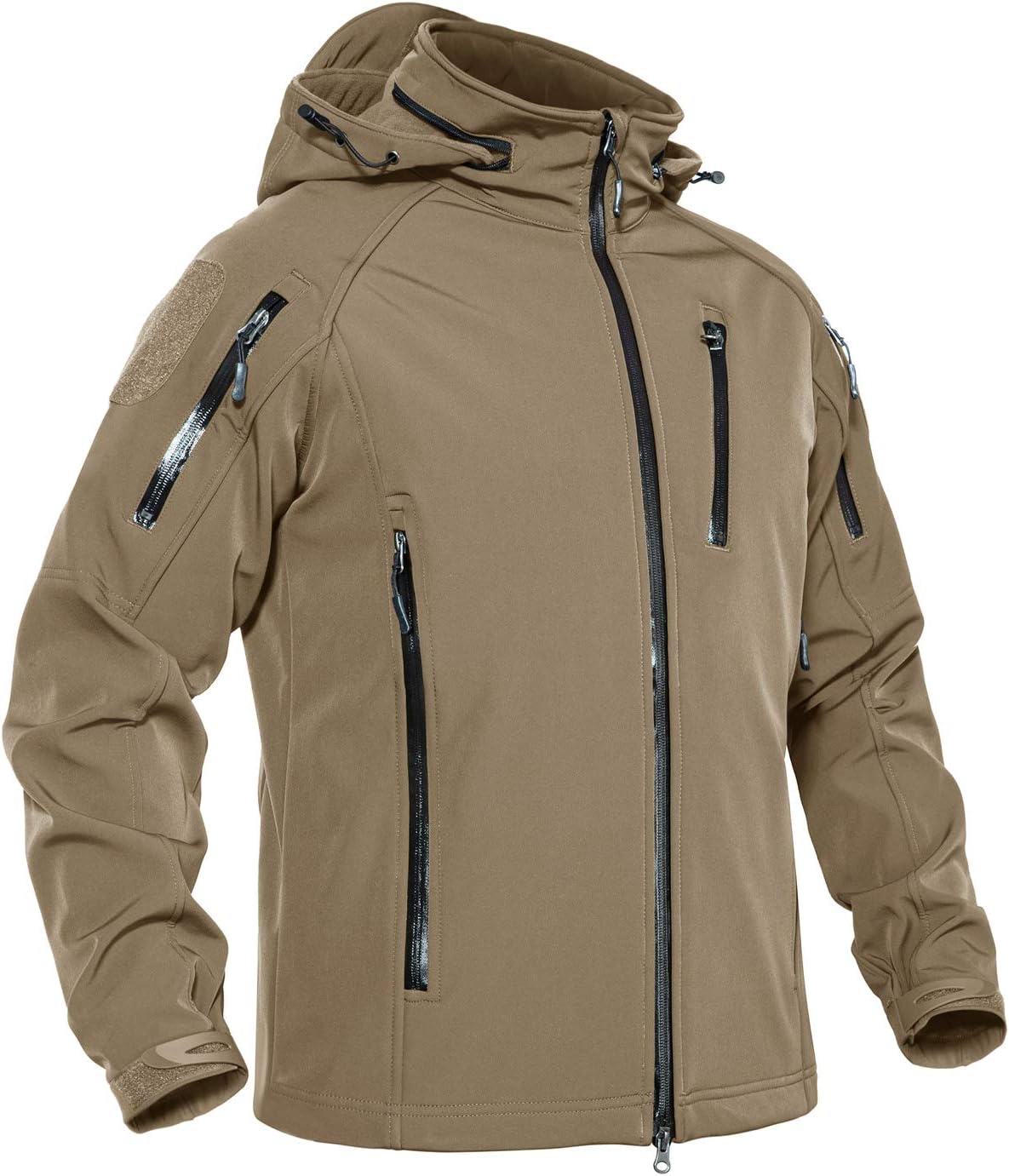 【色:ライトグレー_サイズ:XL】[KEFITEVD] アウトドア ジャケット Amazon | [KEFITEVD] 防寒ジャンパー メンズ あったか 防風