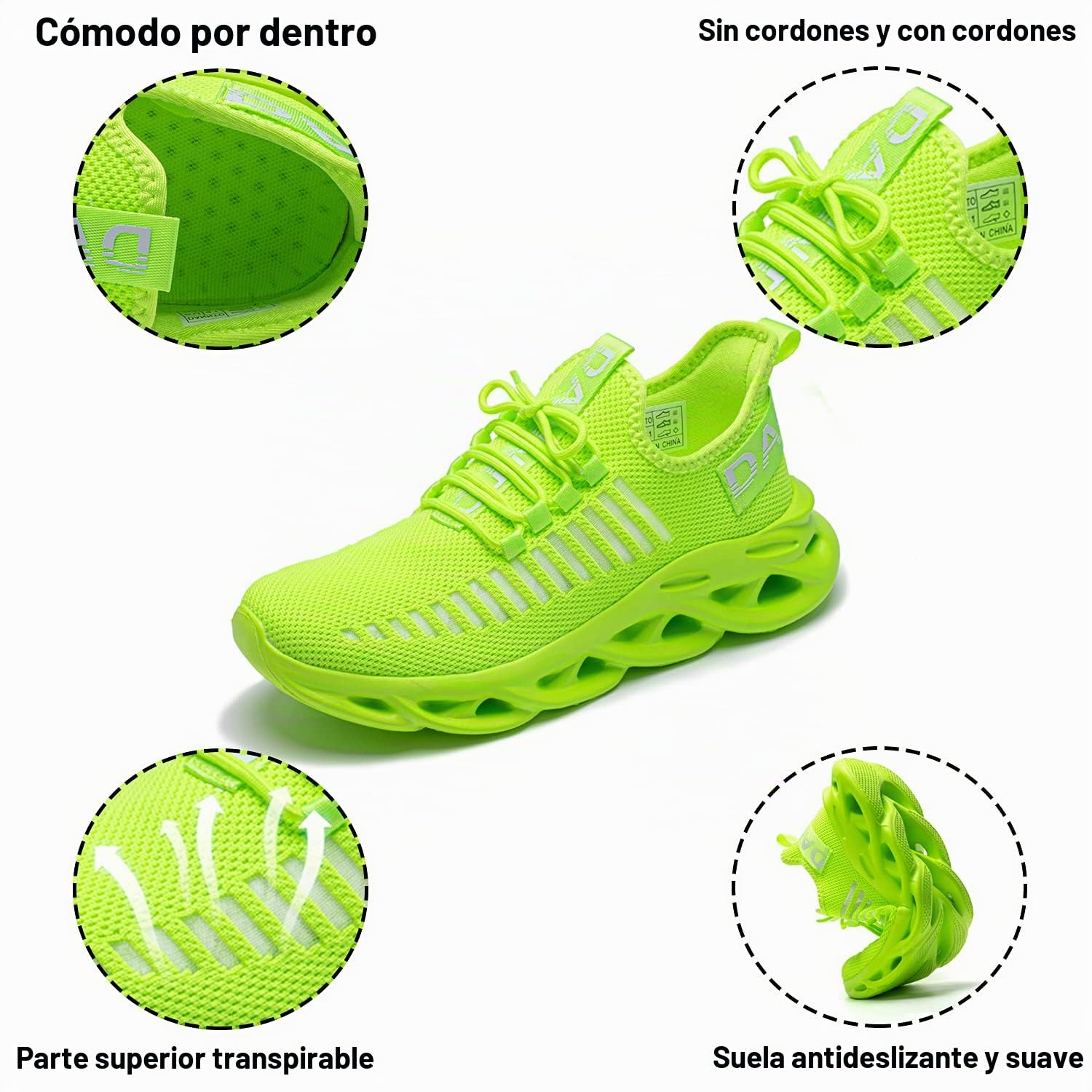 Dannto Hombre Mujer Zapatillas de Deporte Running Zapatos para Correr Gimnasio Sneaker Deportivas Padel Transpirables Casual Calzado Unisex
