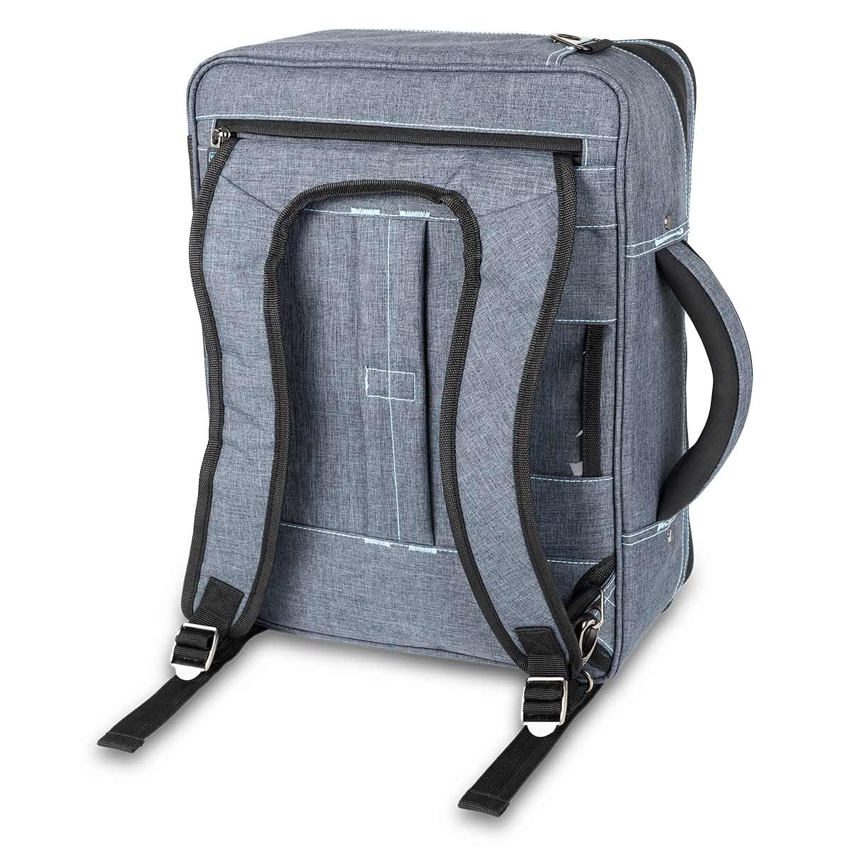 Elite Bags Street'S Maletín de Asistencia Domiciliaria, Diseño Moderno y Práctico, Negro/Gris, 40 x 30 x 16 cm