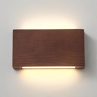 Solid Wood Wall Sconces, Slim Thin Hardwired Wall Lights, 3000K Warm Whi...