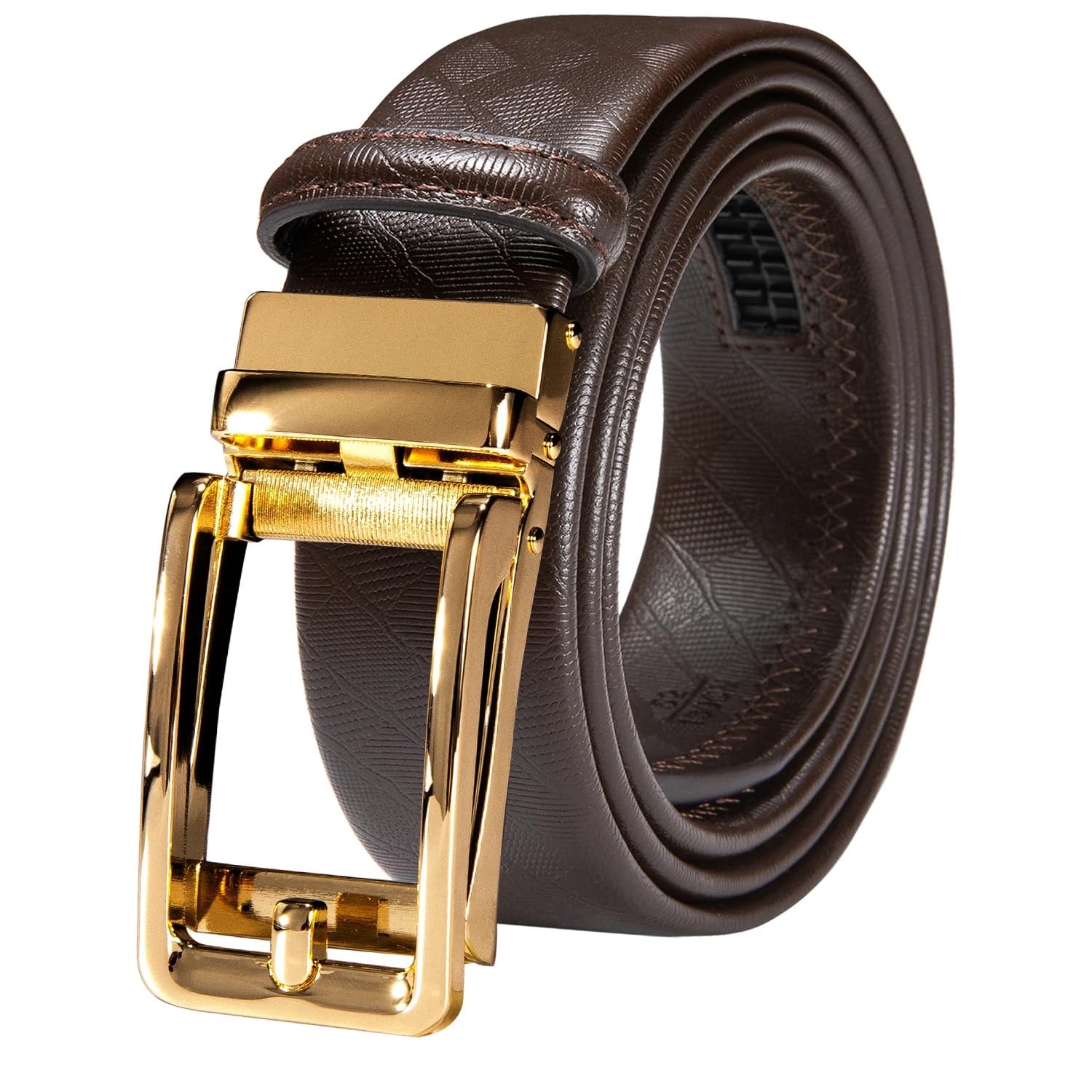 Gürtel Herren, Herrengürtel, taktischer Outdoor-Wandergürtel for Herren, Ledergürtel mit Ratsche und Verstellbarer Schiebeschnalle in Persentbox(120)