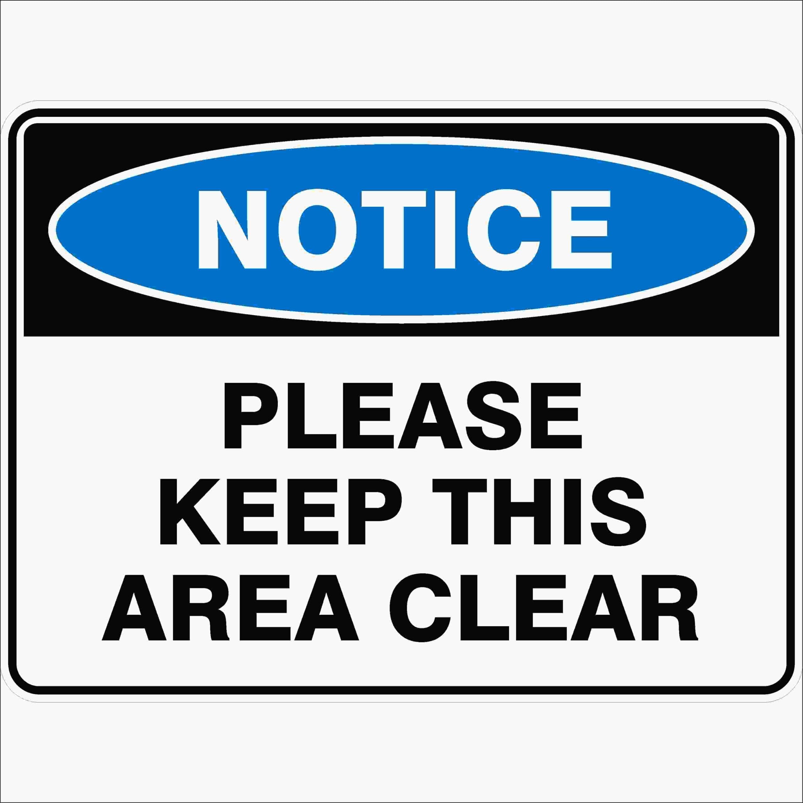Please Keep This Area Clear Notice Signs Metal Tin Sign 8 x 12 inch for Industrial & Commercial