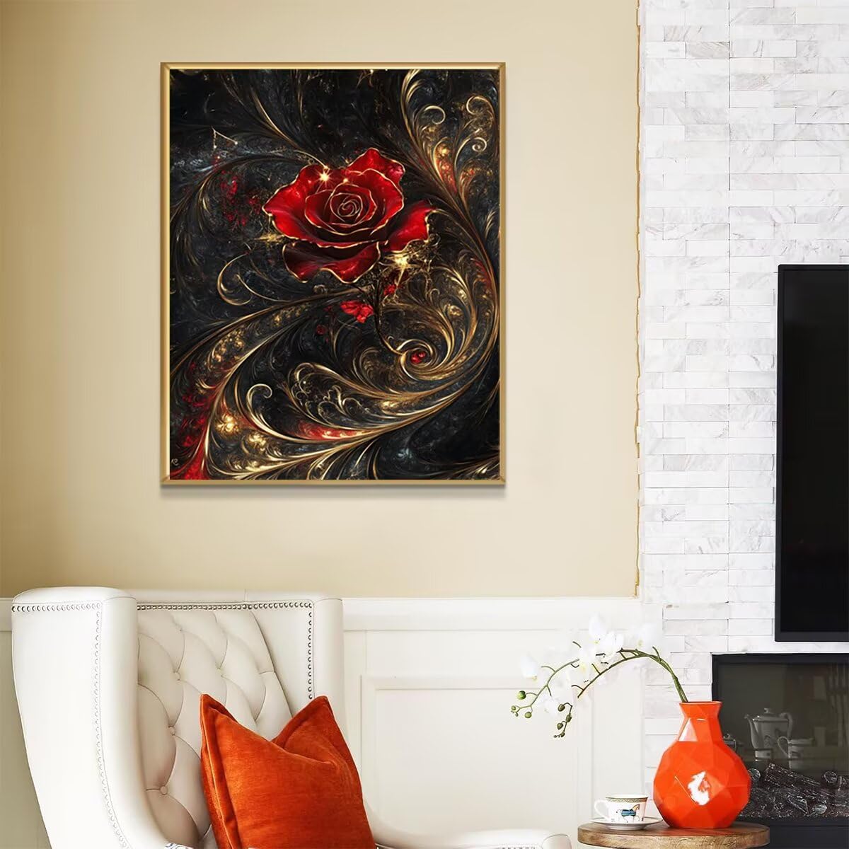 Dipingere con i Numeri Fiore, Paint by Numbers Adulti Astratto, Fai da te Creativi Adulti Quadri da Dipingere Numerati Kit per Decorazione Della Parete di Casa, Regalo 100x135 cm Senza Cornice 8J-1
