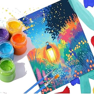 Lantern Paint by Numbers Kit for Adults Beginner, Paint by Number Kits o...