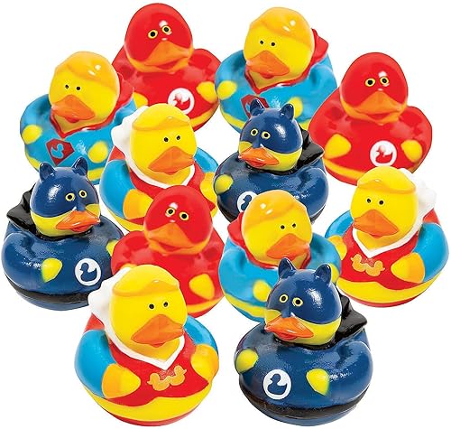 12 superhéroes de goma de Fun Express para recuerdos de fiestas (discontinuados por el fabricante), talla única , Multicolor