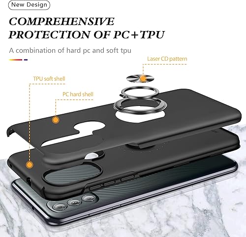 Miniatura 4 de Funda para Moto G Pure, Moto G Power 2022 con 2 protectores de pantalla de vidrio templado, funda invisible de grado militar para Moto G verde puro