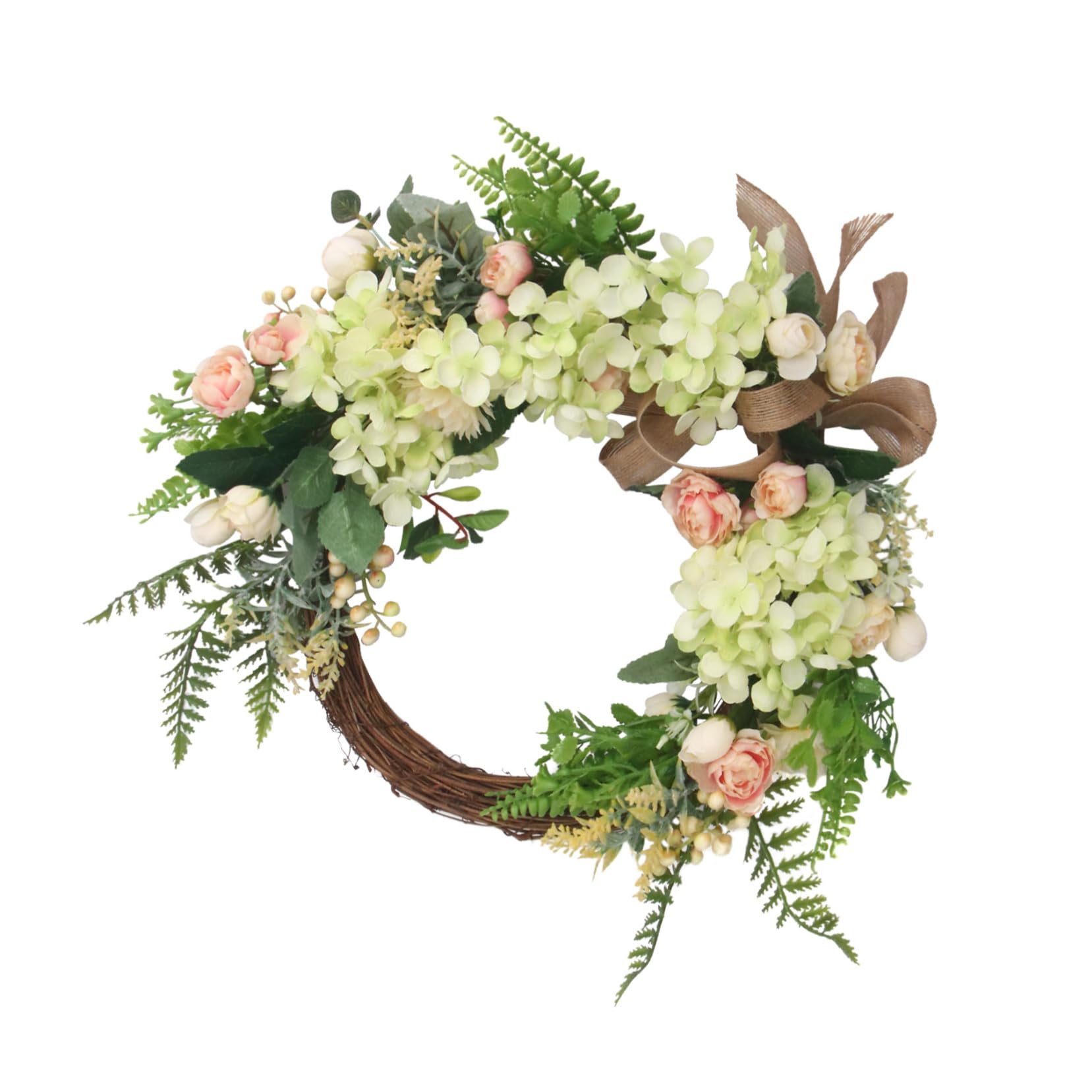 IMIKEYA 1 Pc Guirnalda Artificial Decoración De La Pared De Ratán Colgante De Flores Decoración Navideña Coronas De Eucalipto para Puerta De Entrada El Plastico Colorful